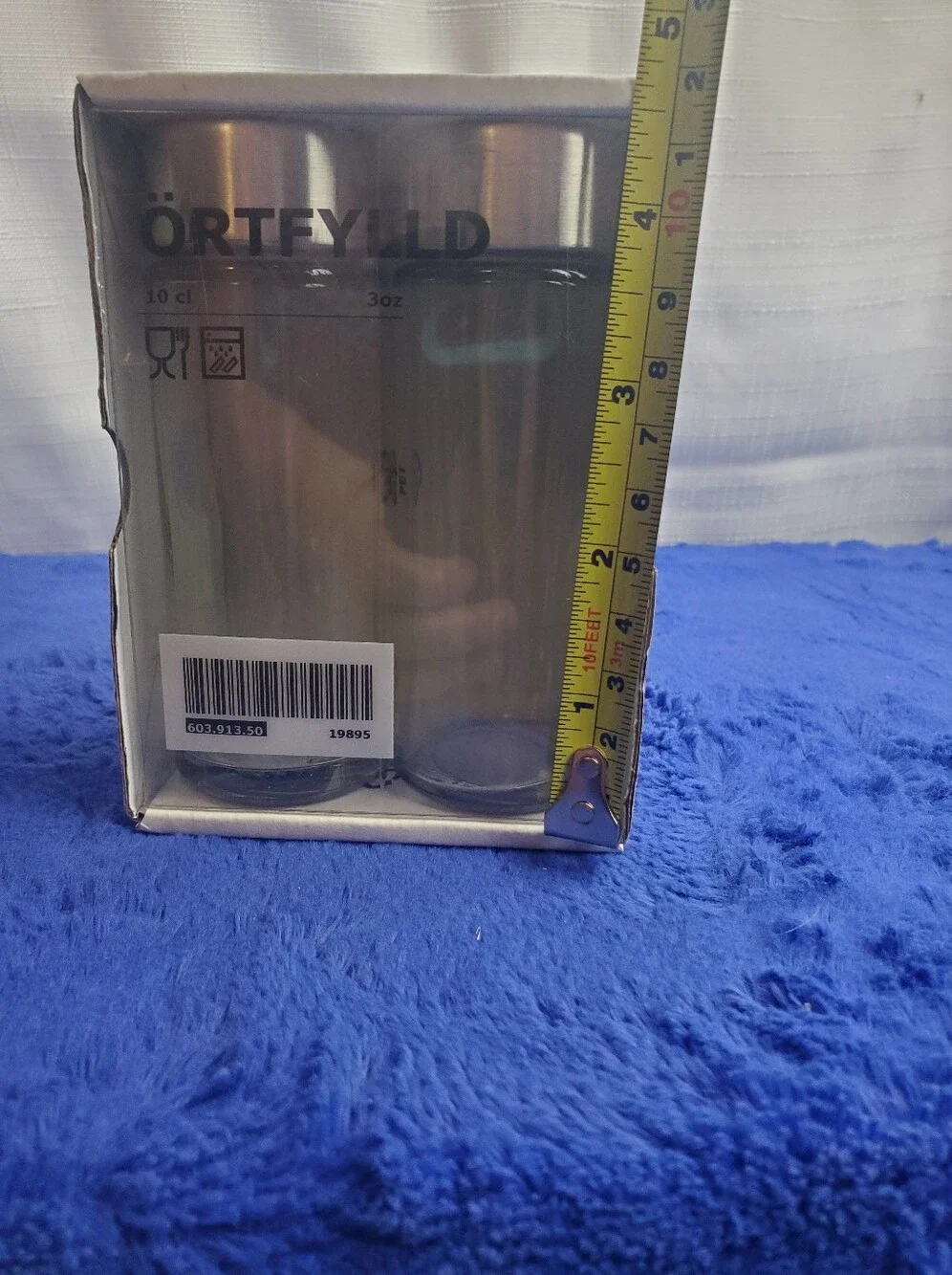 Ikea Ortfylld 2 Spice Jars 10cl 3oz Steel & Glass Örtfylld 4.5
